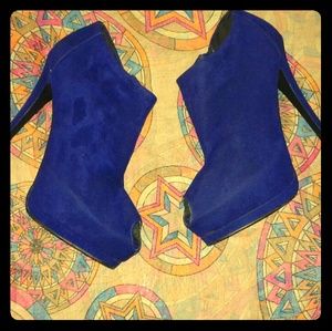 Charlotte Russe Royal Blue Peep Toe Bootie